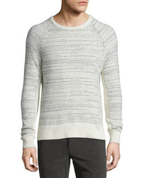 rag & bone Justin Textured Cashmere Crewneck Sweater Ivory