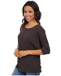 Mod-o-doc Knit Linen Easy Seamed Scoop Neck Pullover
