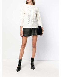 Blugirl Lace Up Detail Perforated Jumper