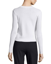 DKNY Lightweight Pullover Sweater White