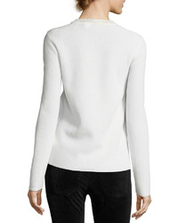 Victoria Beckham Long Sleeve Crewneck Sweater