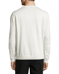Robert Talbott Long Sleeve Crewneck Sweater Ecru