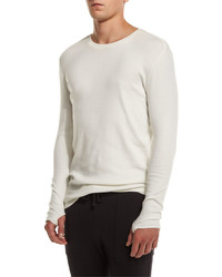 Helmut Lang Long Sleeve Crewneck T Shirt White