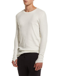 Helmut Lang Long Sleeve Crewneck T Shirt White