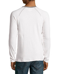 AG Adriano Goldschmied Long Sleeve Ringer Crewneck Tee Ivory