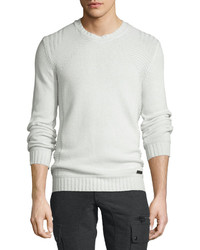 Belstaff Margate Woolcashmere Blend Crewneck Sweater Natural White