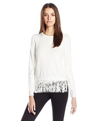Milly Fabric Flutter Pullover Top
