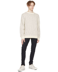 Nudie Jeans Off White August Sweater