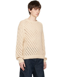 Lemaire Off White Diagonal Sweater