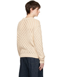 Lemaire Off White Diagonal Sweater