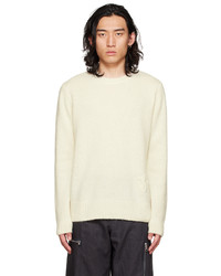 Jil Sander Off White Embroidered Sweater