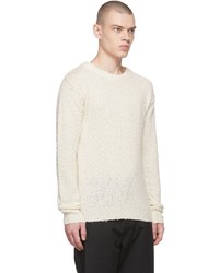 AMOMENTO Off White Fancy Pullover Sweater