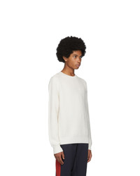 Moncler Off White Knit Crewneck Sweater