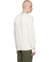 Helmut Lang Off White Logo Sweater