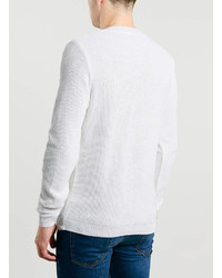Topman Off White Textured Sweater