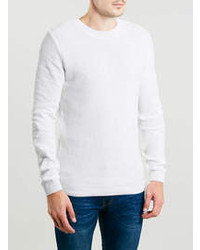 Topman Off White Textured Sweater