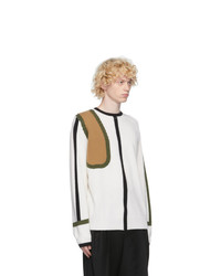 Loewe Off White Wool And Cashmere Scarf Sweater
