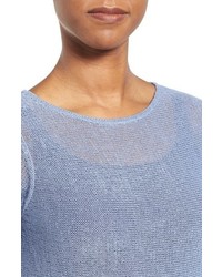 Eileen Fisher Organic Linen Blend Bateau Neck Sweater