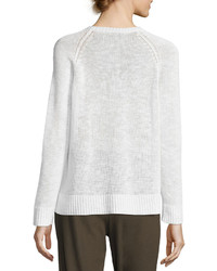 Eileen Fisher Organic Linen Cotton Slub Sweater Petite