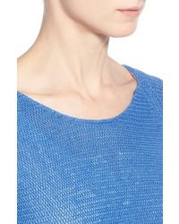 Eileen Fisher Organic Linen Knit Ballet Neck Top