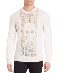 Alexander McQueen Perforated Skull Wool Sweater