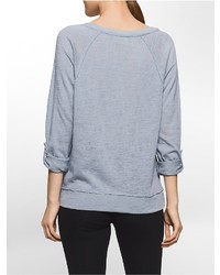 Calvin Klein Performance Dolman Roll Tab Sleeve Pullover Sweatshirt