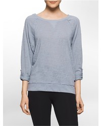 Calvin Klein Performance Dolman Roll Tab Sleeve Pullover Sweatshirt