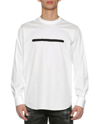 DSQUARED2 Poplin T Shirt With Contrast Taping White
