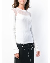 Brognano Ribbed Sheer Sweater