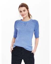 Banana Republic Sequined Elbow Sleeve Pullover