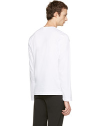 Comme des Garcons Shirt White Long Sleeve Basic T Shirt