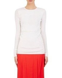 Nina Ricci Smocked Front Sweater White
