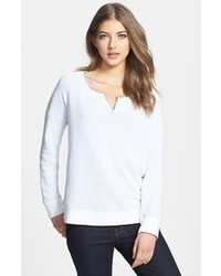 Stateside Notch Neck Sweatshirt White X Small