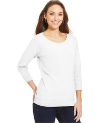 Style&co. Style Co Petite Cozy Scoop Neck Pullover