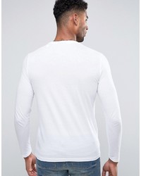 Asos Tall Long Sleeve T Shirt With Crew Neck In White