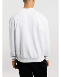 Topman Off White Vintage Oversize Sweatshirt