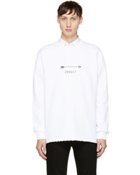 Givenchy White Arrow And Show Date Sweatshirt