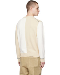 Ps By Paul Smith White Beige Happy Sweater