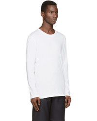 Helmut Lang White Brushed Jersey T Shirt
