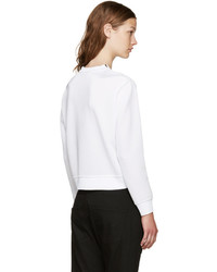 Fendi White Cropped Karlio Sweater