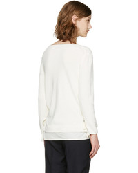 Moncler White Double Layer Sweater
