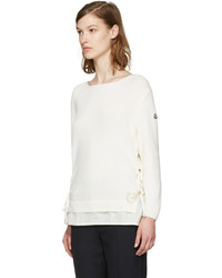 Moncler White Double Layer Sweater