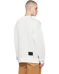 We11done White Jacquard Sweater
