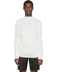 Rick Owens White Lupetto Pullover