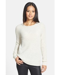 White + Warren Shimmer Shaker Knit Cashmere Blend Sweater