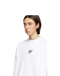 We11done White Wd Logo Sweater