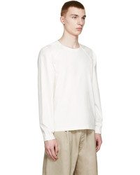 Sunnei White Woven Long Sleeve T Shirt