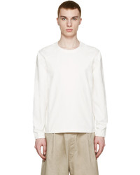 Sunnei White Woven Long Sleeve T Shirt