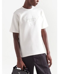 Prada 3d Logo Cotton Blend T Shirt
