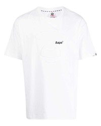 AAPE BY A BATHING APE Aape By A Bathing Ape Embossed Logo Cotton T Shirt